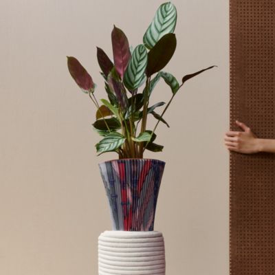 Pleated plant pot cover 24 cm | Hermès USA
